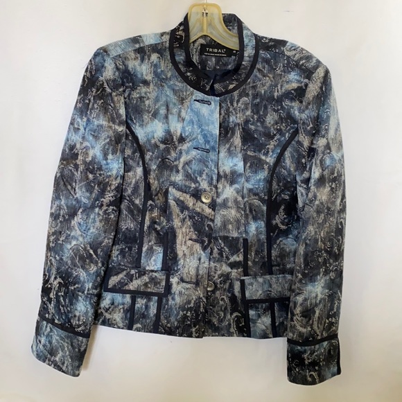 Blue Tribal Jacket - Picture 1 of 3